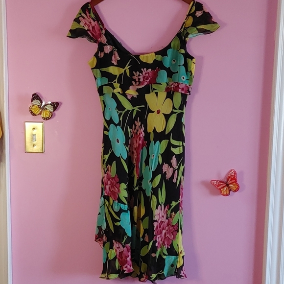 Nine West floral silk dress - Picture 3 of 4